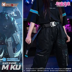 Official Moeyu Vocaloid Hatsune Miku Belt 3.9x120cm Men Adjustable Belts for Women Waiststrap Cosplay Costume Props