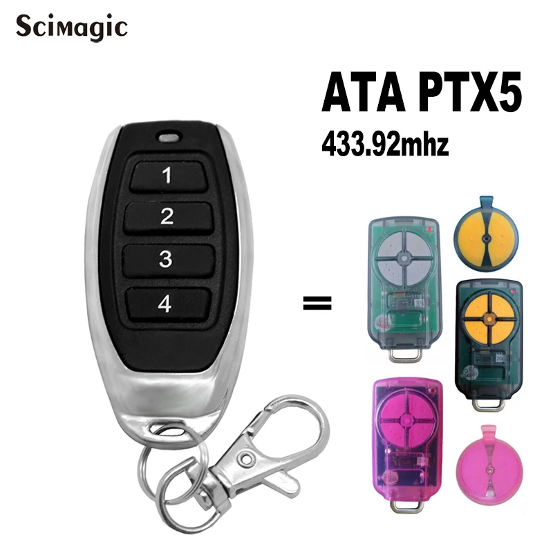 

Программирование ATA PTX5 PTX 5 PTX-5 PTX5V2 PTX-5v1, контроллер передатчика 433,92 МГц, клавиша открытия команд для гаражных дверей