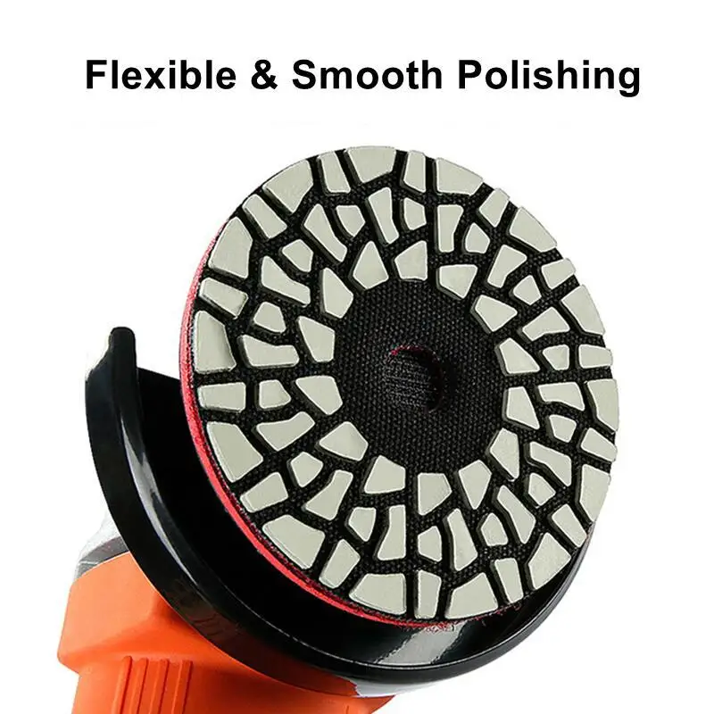 4 Stück 4-Stufen-Diamant-Polierpads 3 Zoll 4 Zoll Trockenpolierpads für Granit, Marmor, Quarzstein, Arbeitsplatten, Fliesen Polierpad – Detail 4