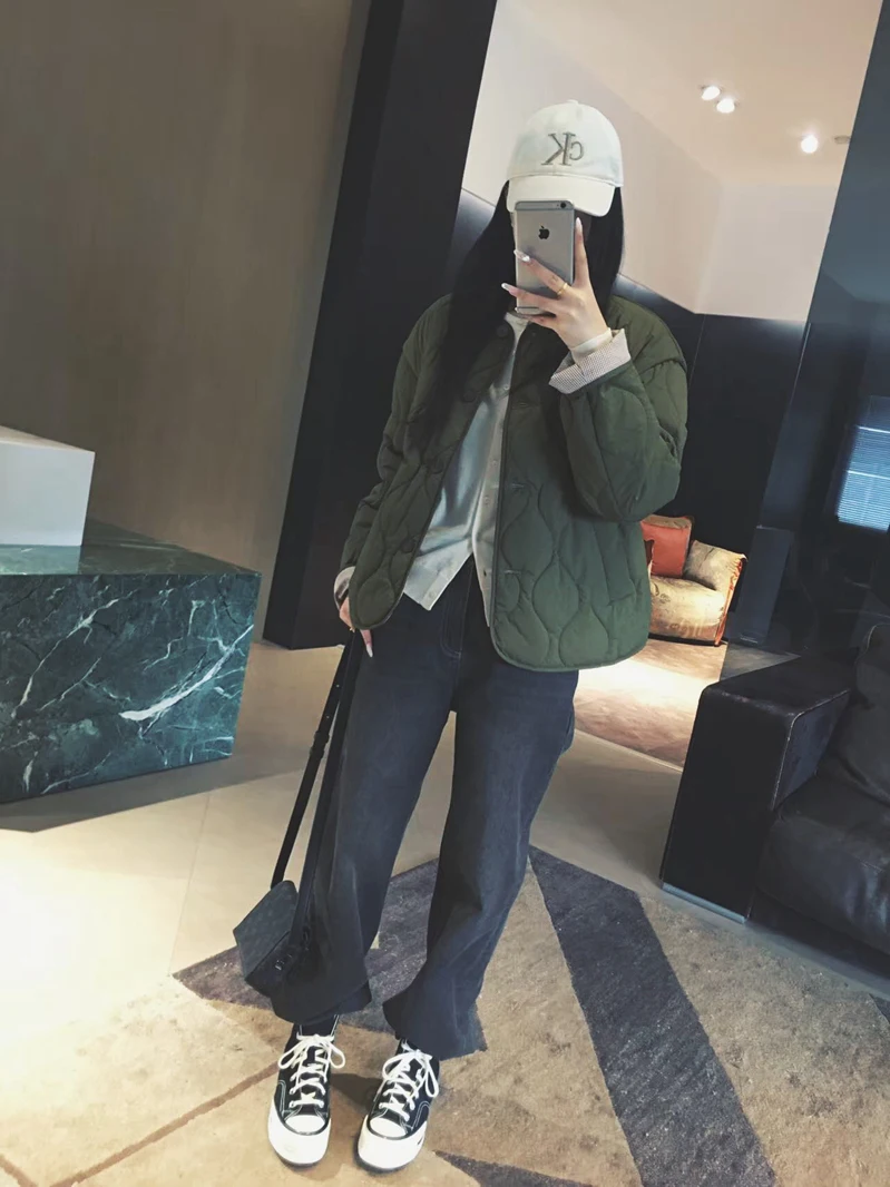 

Легкий нейлоновый хлопковый жилет Cuijia Jaet, круглый жилет на пуговицах, винтажный удобный крой, длинное осеннее пальто све