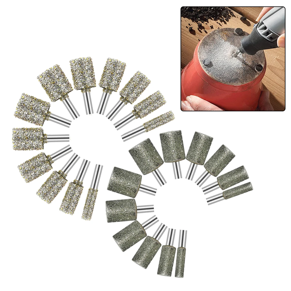 

24 шт./компл. шлифовальные насадки, полировальная головка, абразивный инструмент для полировки плитки, стекла, нефрита, мрамора, гранита