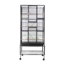 Parrot Flying Cage Metal Wrought Iron Bird Cage Myna Parrot Bird Shelf Large