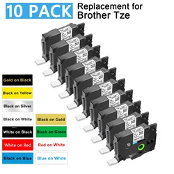 10PK Replacement Label Cassette for TZe-231 Compatible for Brother Ptouch Printer Black on white Label tape 12mm 18mm 24mm