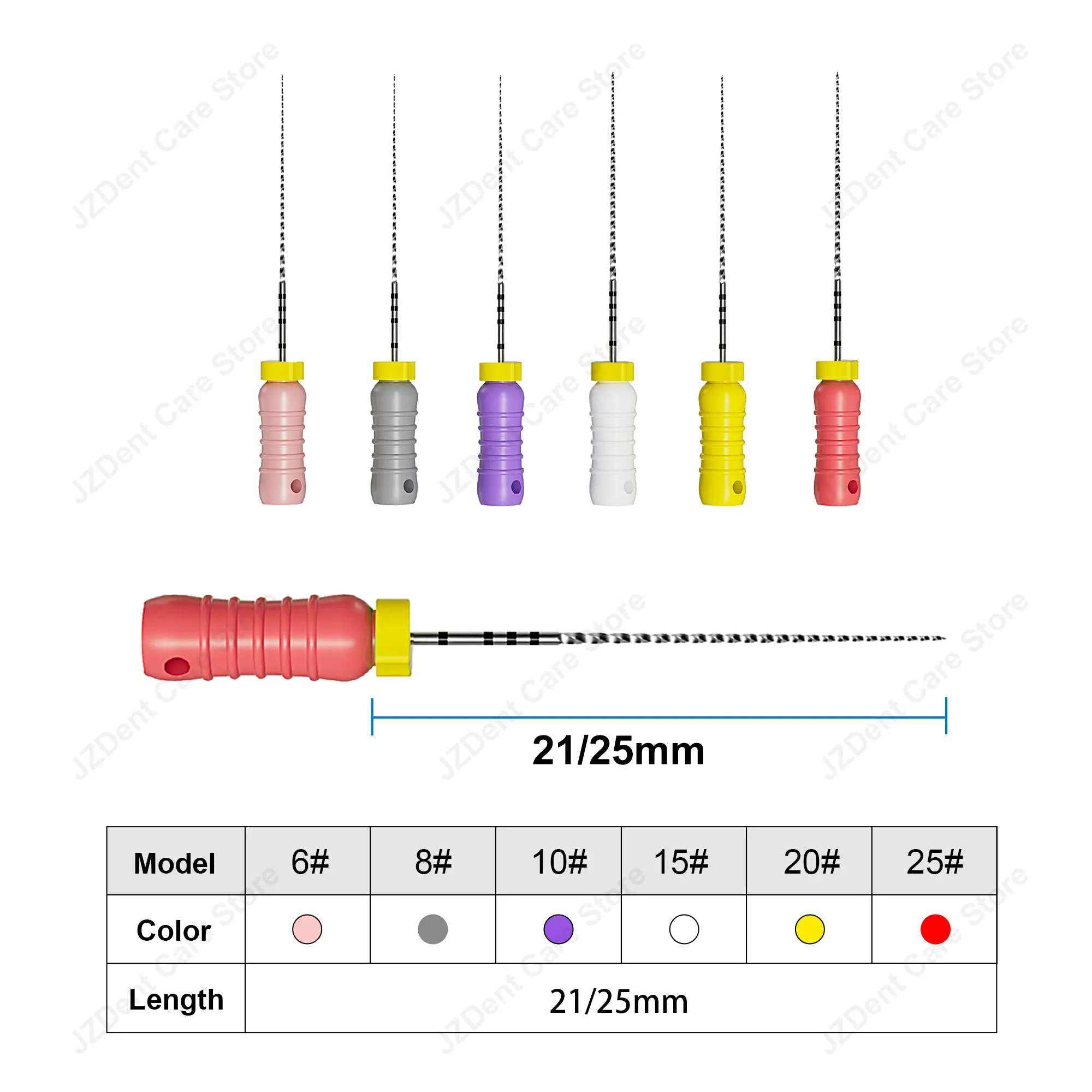 1 Box Twoendo Stainless Steel C+ File #08-15 Hand Use Endo Files 21mm 25mm Optional Sizes Endodontic Tool Used For Root Cleaning