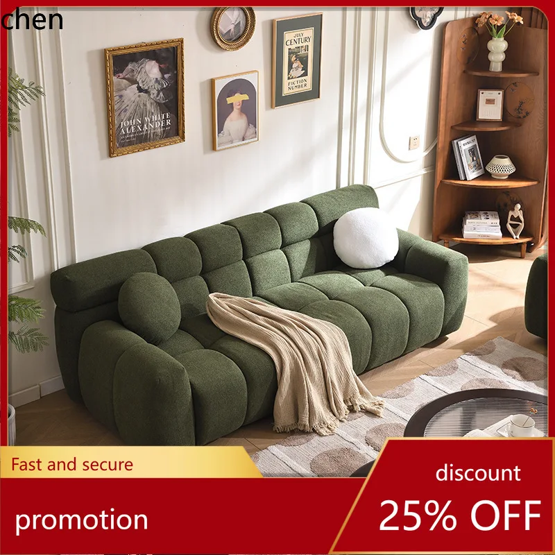 

CZ Modern Minimalist Sofa for Small Living Rooms, Lambswool Vintage Fabric Sofa