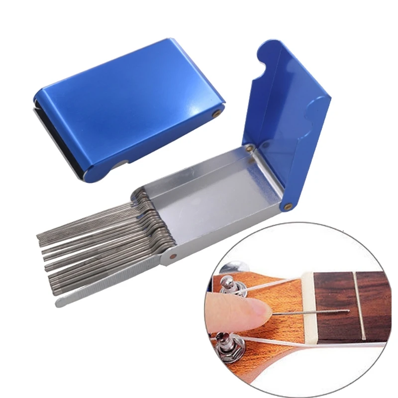 Guitar Nut Slotting File Rods Slot Filing Set Portable DIY Guitar Repair Tools Steel Luthier Replacement Tools Parts