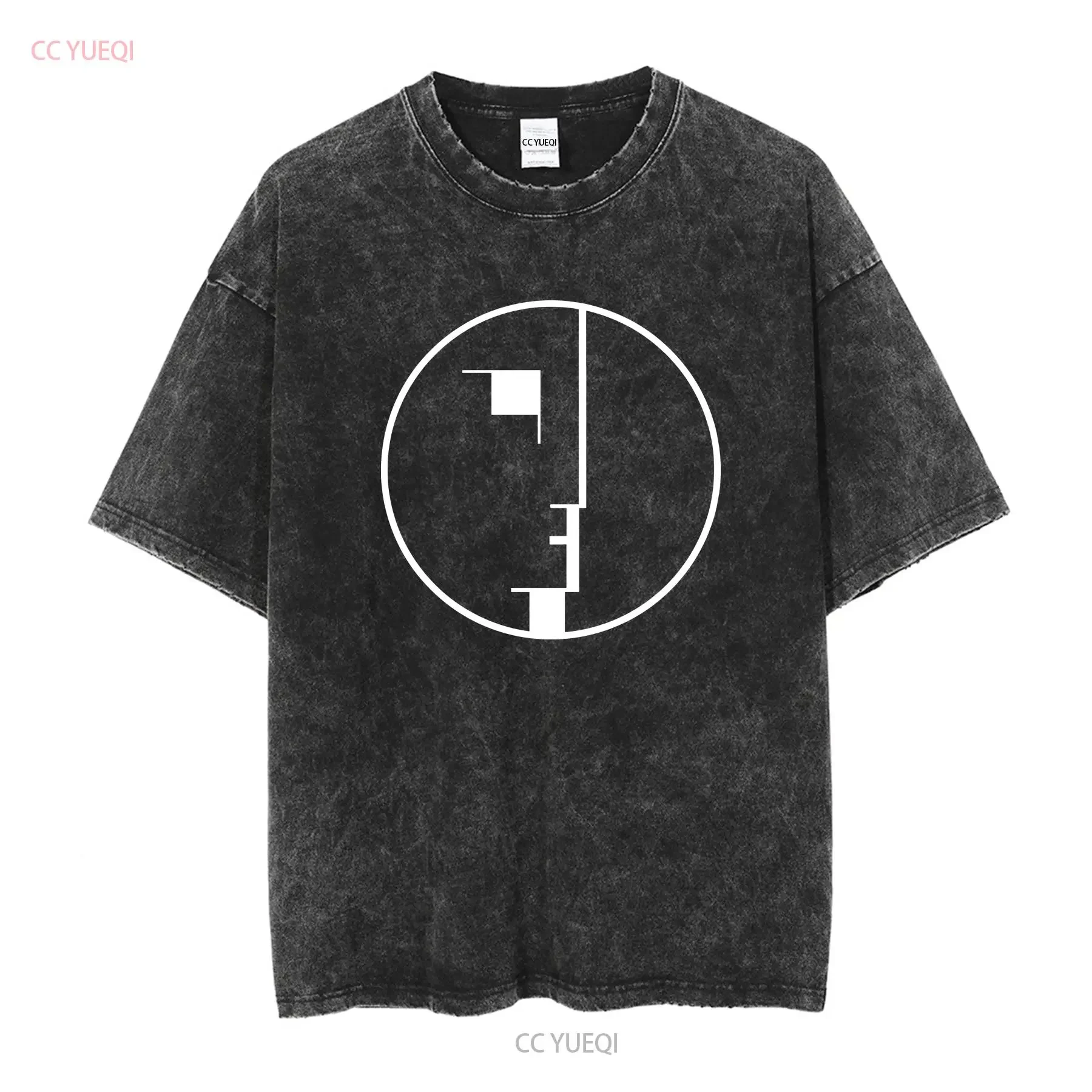 Bauhaus Logo T Shirt vintage Washed Versatile streetwear Comfortable Breathable Slightly Top For Everyday Wear designer clothes