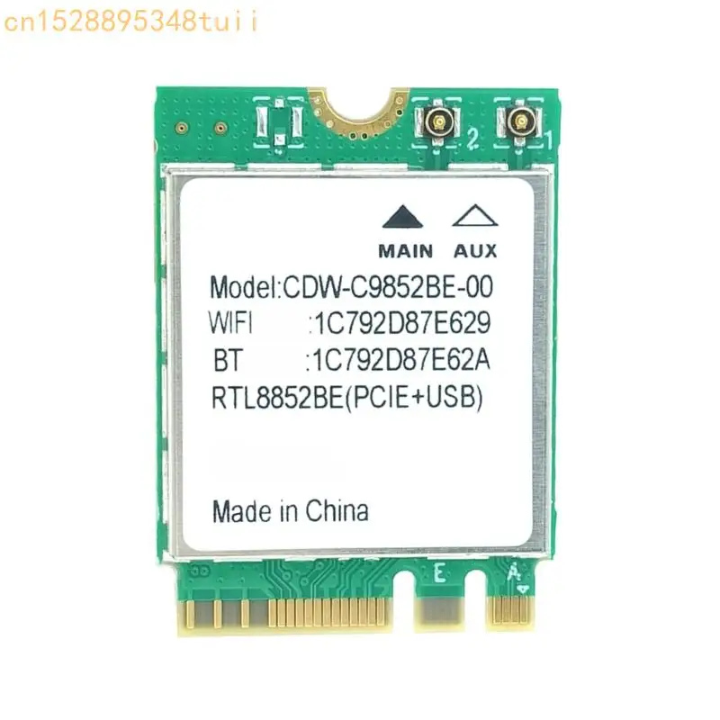 Y4QF M.2 2230 RTL8852BE WiFi 6 Wireless Networking Card Double Band 2.4G/5GHz Bluetooth-compatible 5.2 For Laptop Devices