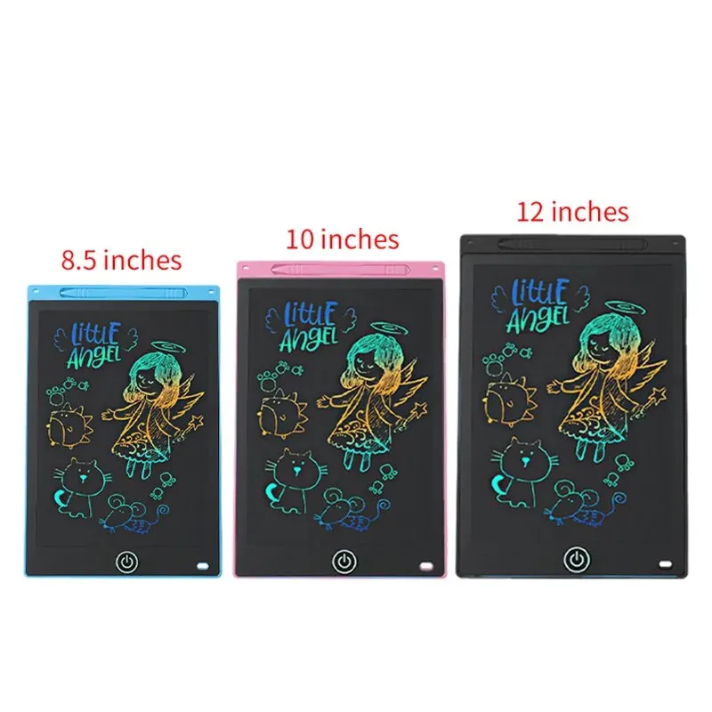 Tablette de dessin LCD 6.5/8.5/10/12 pouces pour enfants, planche effaçable Rechargeable avec stylo, jouet éducatif de voyage, cadeau pour garçons et filles