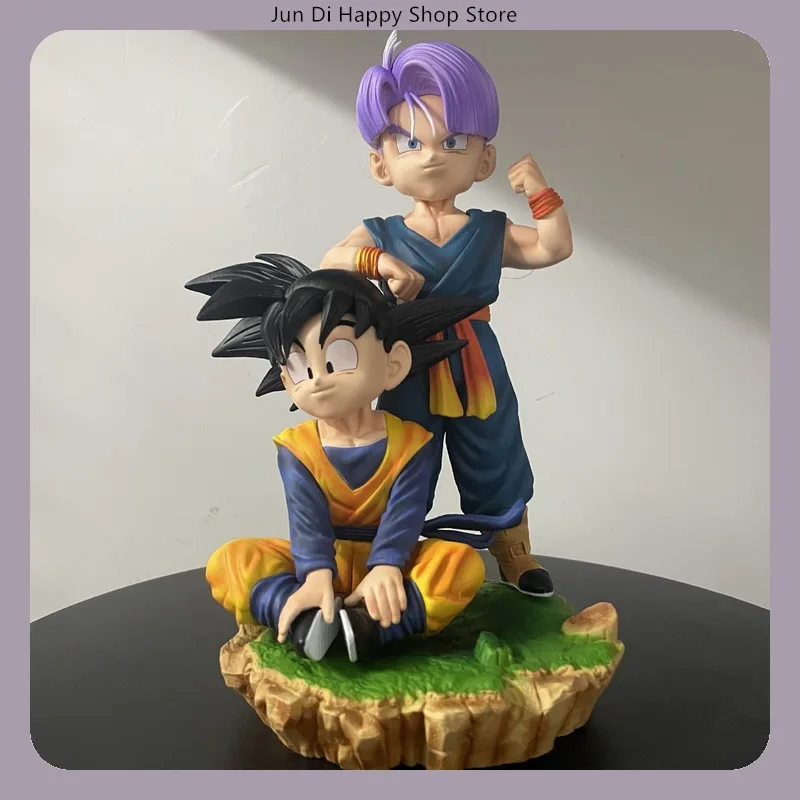 Dragon Ball Goten Sentado Pose & Trunks Pose de pie Figura de anime Estatua Decoración de escritorio Regalo