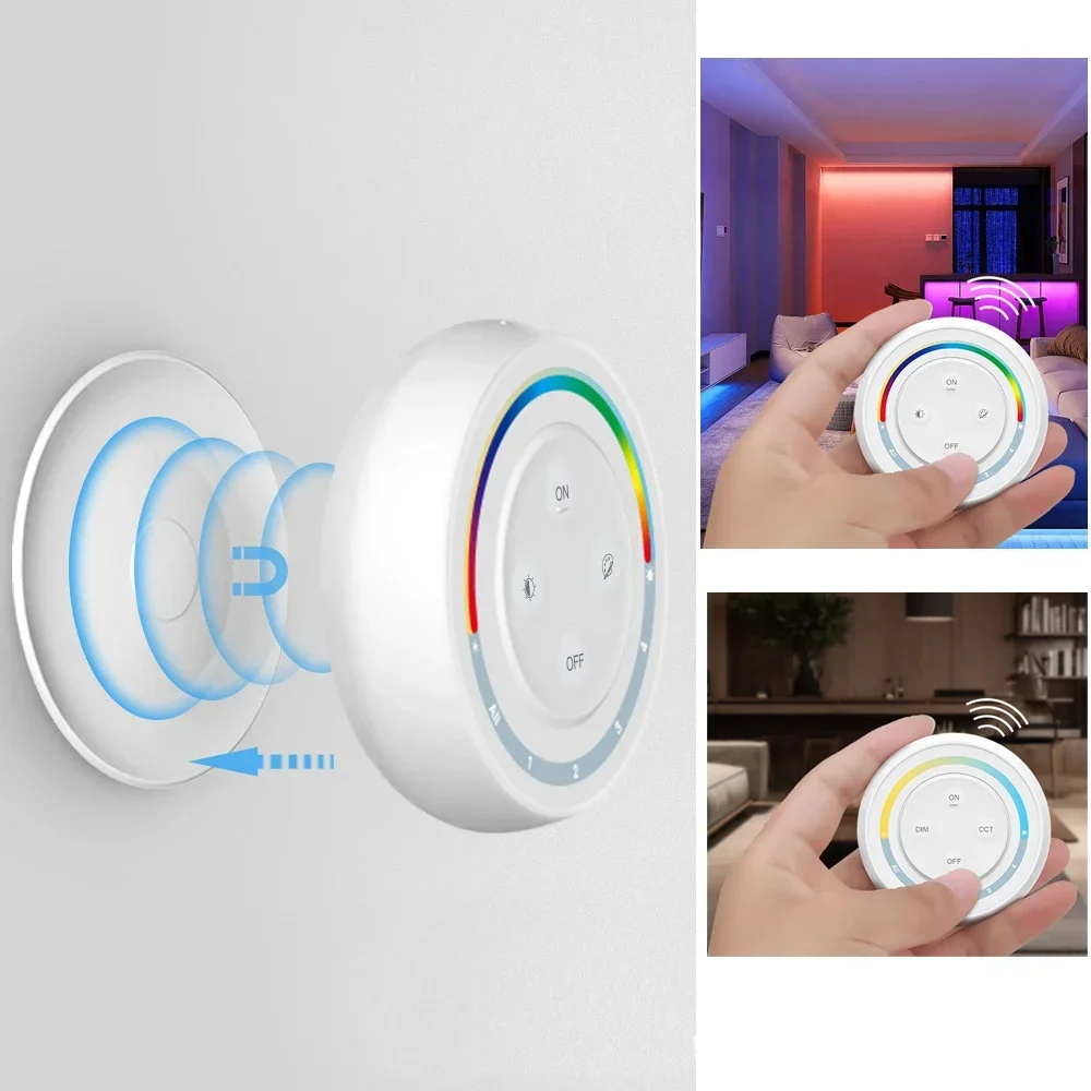 Mando a distancia Miboxer (2,4G), control remoto de tira LED arcoíris, 4 zonas, S1W + S2W + Sunrise