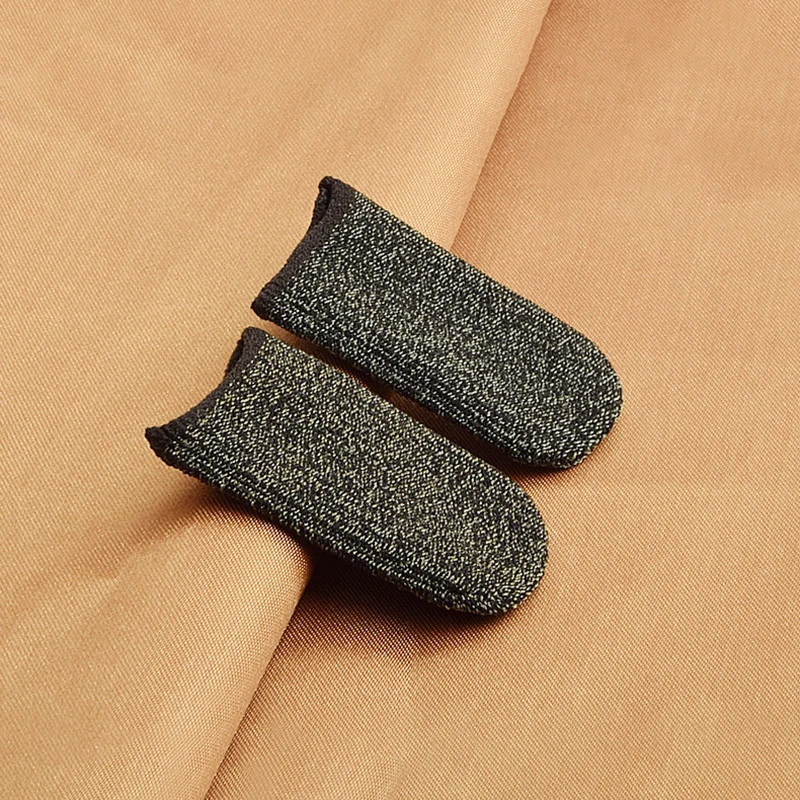 Respirável Game Controller Finger Sleeve, à prova de suor, Non-Scratch, Touch Screen, Gaming Thumb Gloves, Gamer Sleeve, 2Pcs