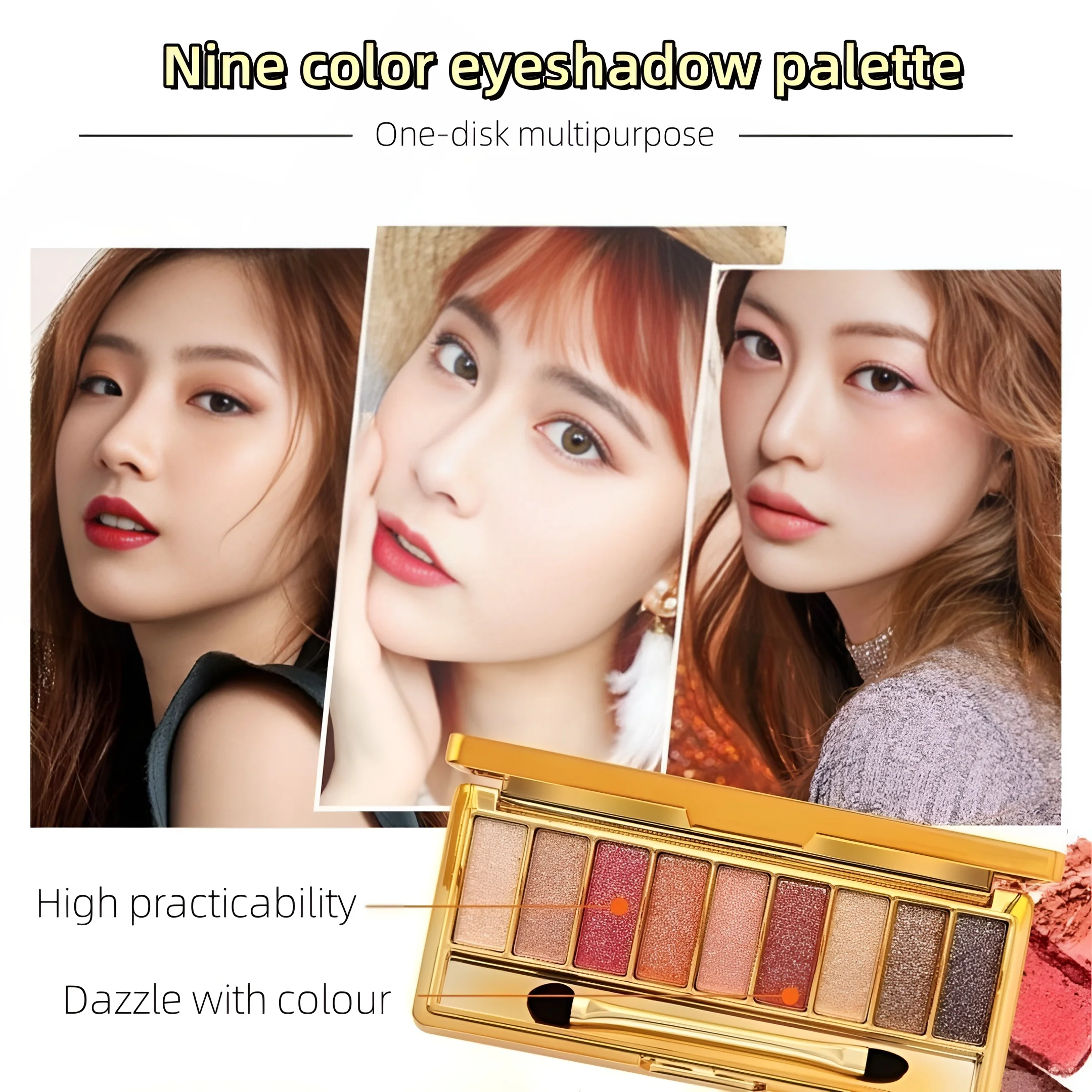 9 Colors Eyeshadow Palette Matte Eyeshadow Palette Glitter Eye Shadow Makeup Nude Beauty Make Up Set Korean Cosmetics