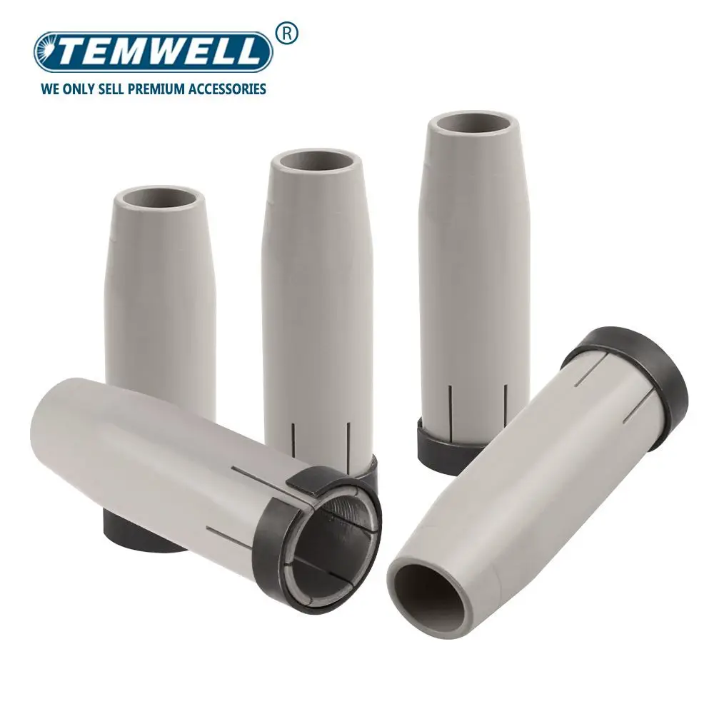 TEMWELL 24KD New Coating Protection Nozzle non-stick Welding Slag European Airless Gas Protection Cover Mig Welding Tools