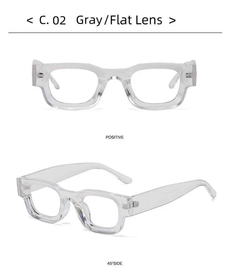 KOCOLIOR Neue Retro Kleine Quadratische Brillenfassung Anti-Blaulicht Photochrome Lesebrille für Männer und Frauen Vollrandbrille – Detail 10
