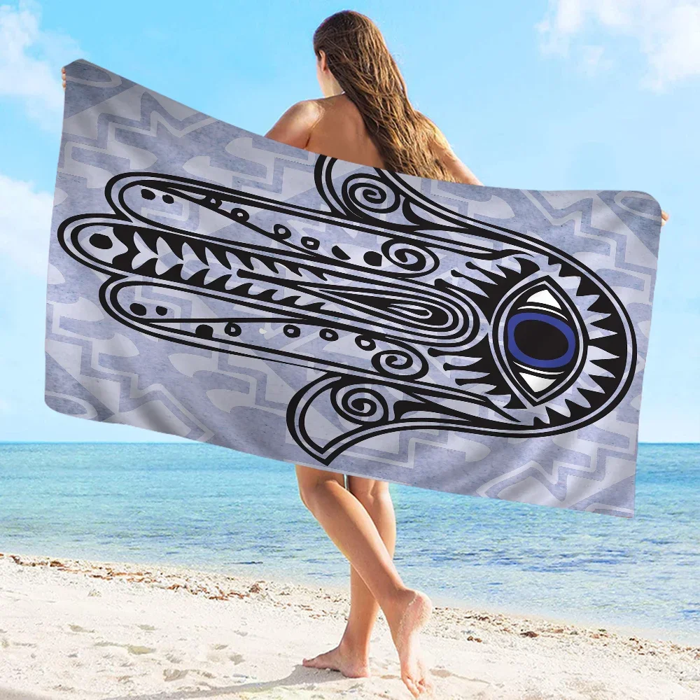 

Модное полотенце для сглаза в стиле бохо, пляжное полотенце из микрофибры, впитывающее быстросохнущее мягкое полотенце для йоги, плавания, курортное полотенце для альпинизма