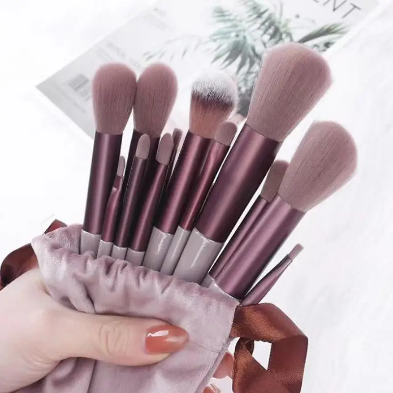 13 stücke Make-Up Pinsel Make-Up Weiche Haar Faser Pinsel Anfänger Lidschatten Pinsel Pulver Concealer Pinsel Werkzeug