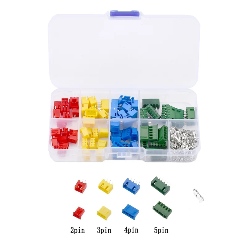 230PCS 2P3P4-pin XH2.54mm pitch terminal kit housing needle holder connector rubber needle holder color