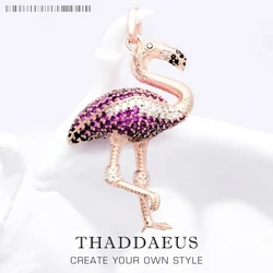 Pendant Red Bird Large New Fashion Glam Sterling 925 Silver Jewelry Europe Style Accessorie Gift For Soul Woman