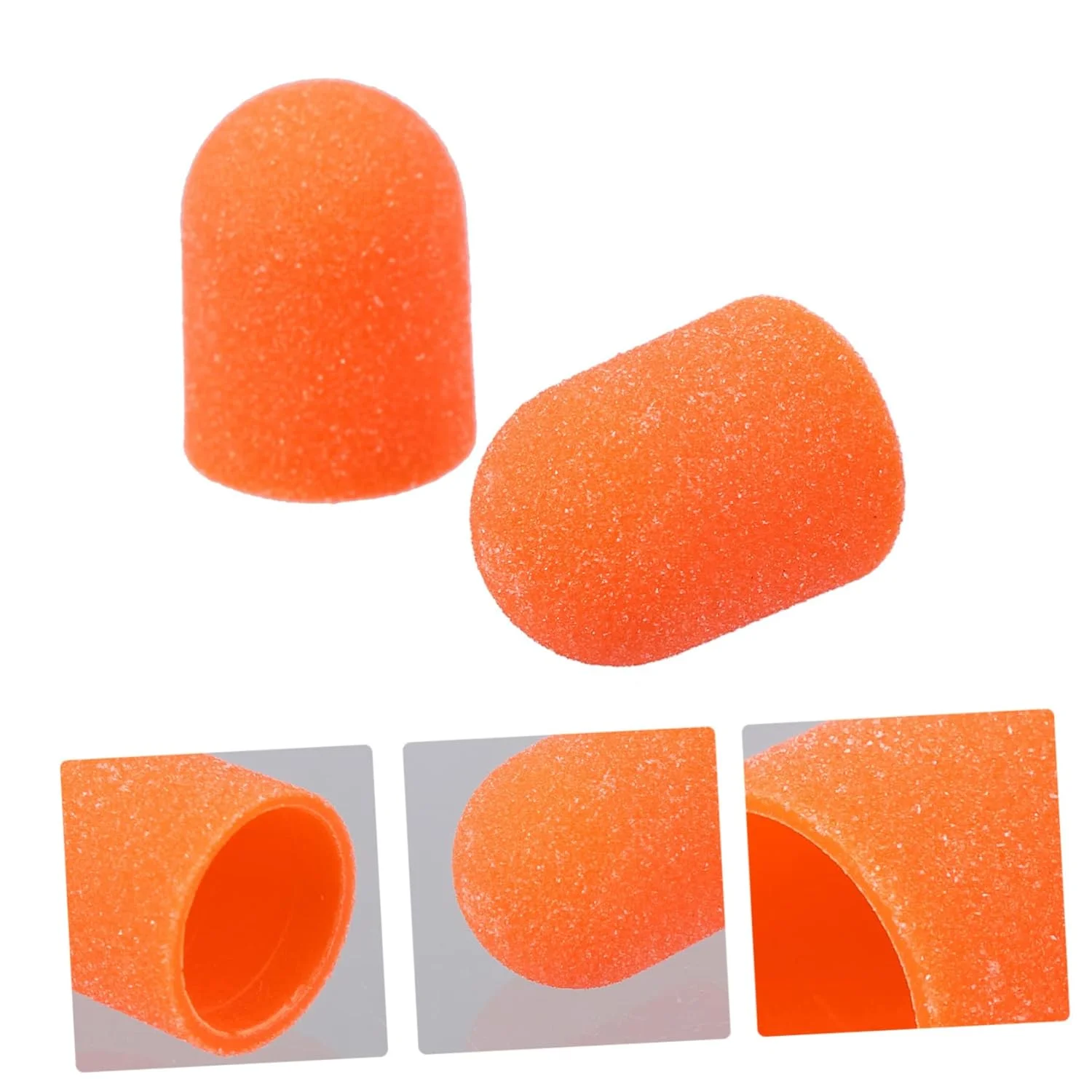 20Pcs 10mm Nail Sanding Caps with Mandrel – Premium Callus & Cuticle Remover, 2.35mm Shank, Compatible with All Nail Drills