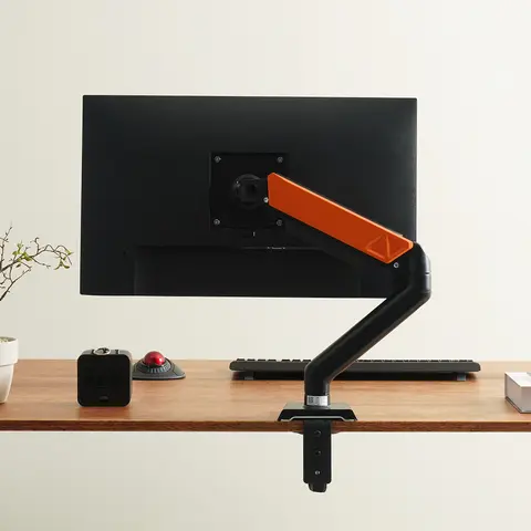 덱스탑 싱글 듀얼 고중량 모니터암 MS32 하중 9Kg 17~32인치 (매트블랙&오렌지/그레이&화이트) monitor arm