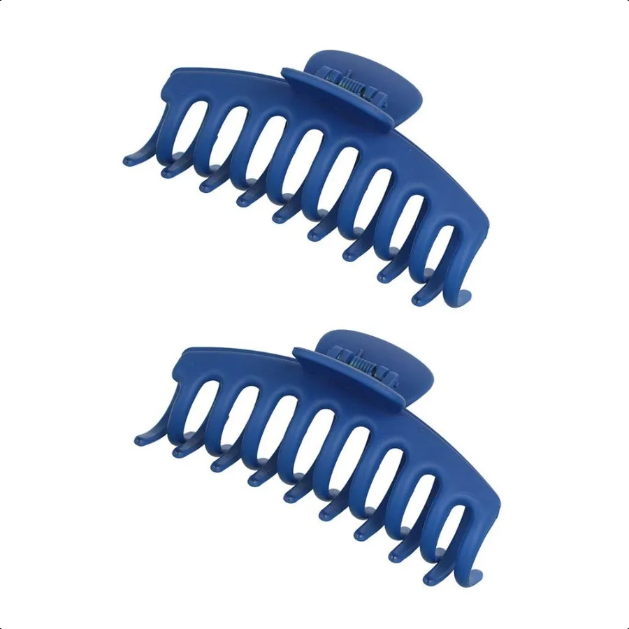 

2 Pack Big Hair Claw Clips Nonslip Large Claw Clip for Women and Girls HairStrong Hold Grips Hair Accories 4 Inch Blue