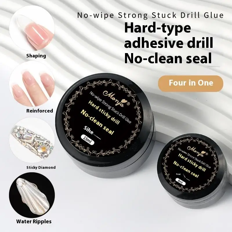 Colle à ongles Super forte et collante, 1 pièce, pour strass, décorations Nail Art, sans lingette, bricolage, adhésif, Gel UV fonctionnel, 8/15ml