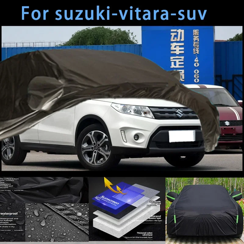 

For suzuki-vitara-suv Outdoor Protection Full Car Covers Snow Cover Sunshade Waterproof Dustproof Exterior Car accessories