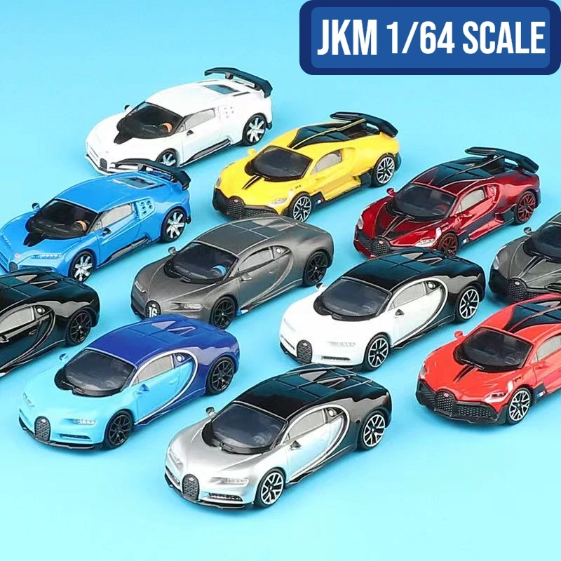 1/64 Bugatti Divo Chiron EB110 Centodieci La Voiture Noire Zabawkowy samochód JKM Miniaturowy model Wolne koła Odlew ze stopu Kolekcja Prezent