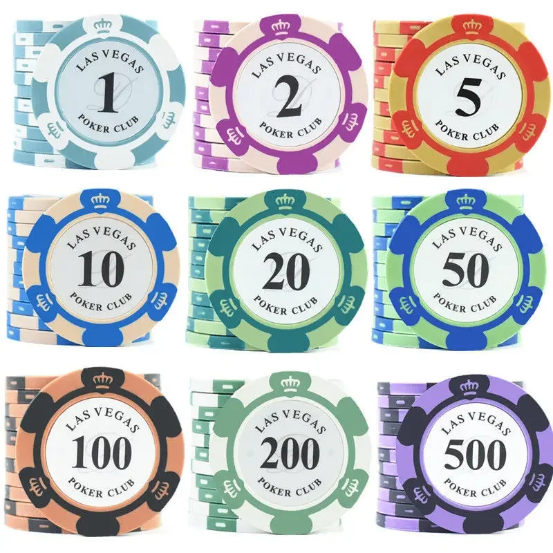 10 Pcs Portable Convenient Professional Sports Ceramic poker chips For Casinos Coin Poker Chips Entertainment