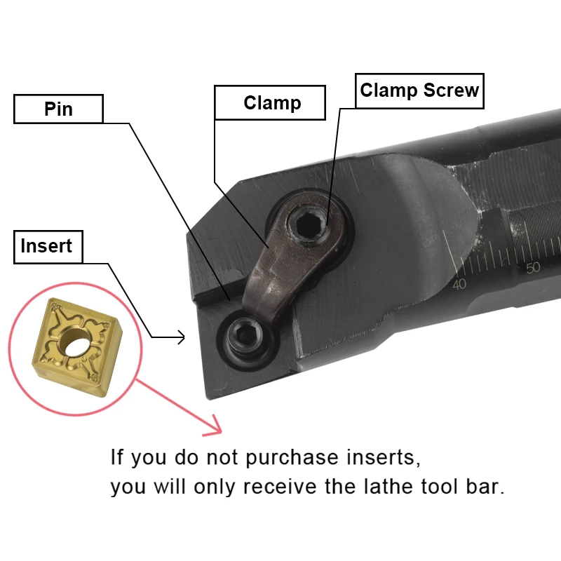 1pc S16Q-MCLNR12 S20R-MCLNR12 S25S-MCLNR12 Internal Turning Tool Holder CNMG12 Carbide Inserts Lathe Bar CNC Cutting Tools Set
