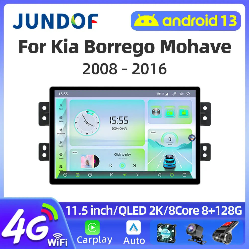 

11.5" inch CarPlay Android Auto Radio 2000*1200P QLED For Kia Borrego Mohave 2008-2012 Car Multimedia GPS Stereo 2 din autoradio