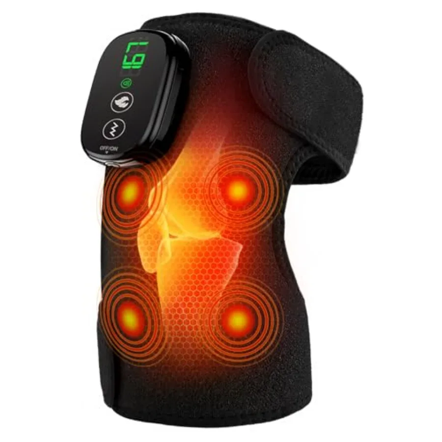

Heating Pad for Knee Knee Massager with Heat 3-in-1 Foot Massager with Heated for Knee/Shoulder/Elbow 5 Heat Levels and 5 Vibra