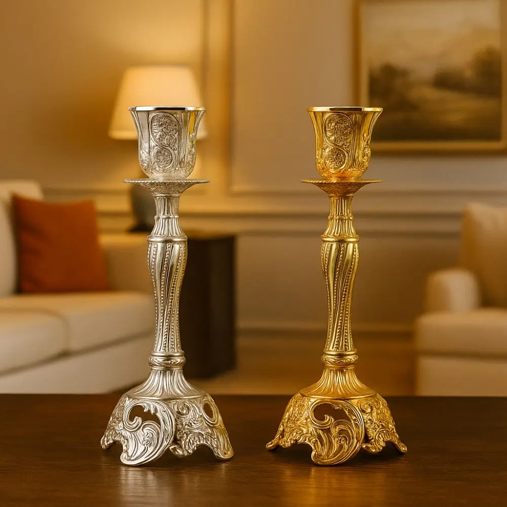 

Retro Taper Candle Holder Single-Headed European Style Retro Candlestick Romantic Dinner Candlestick Dinning Table Decorations