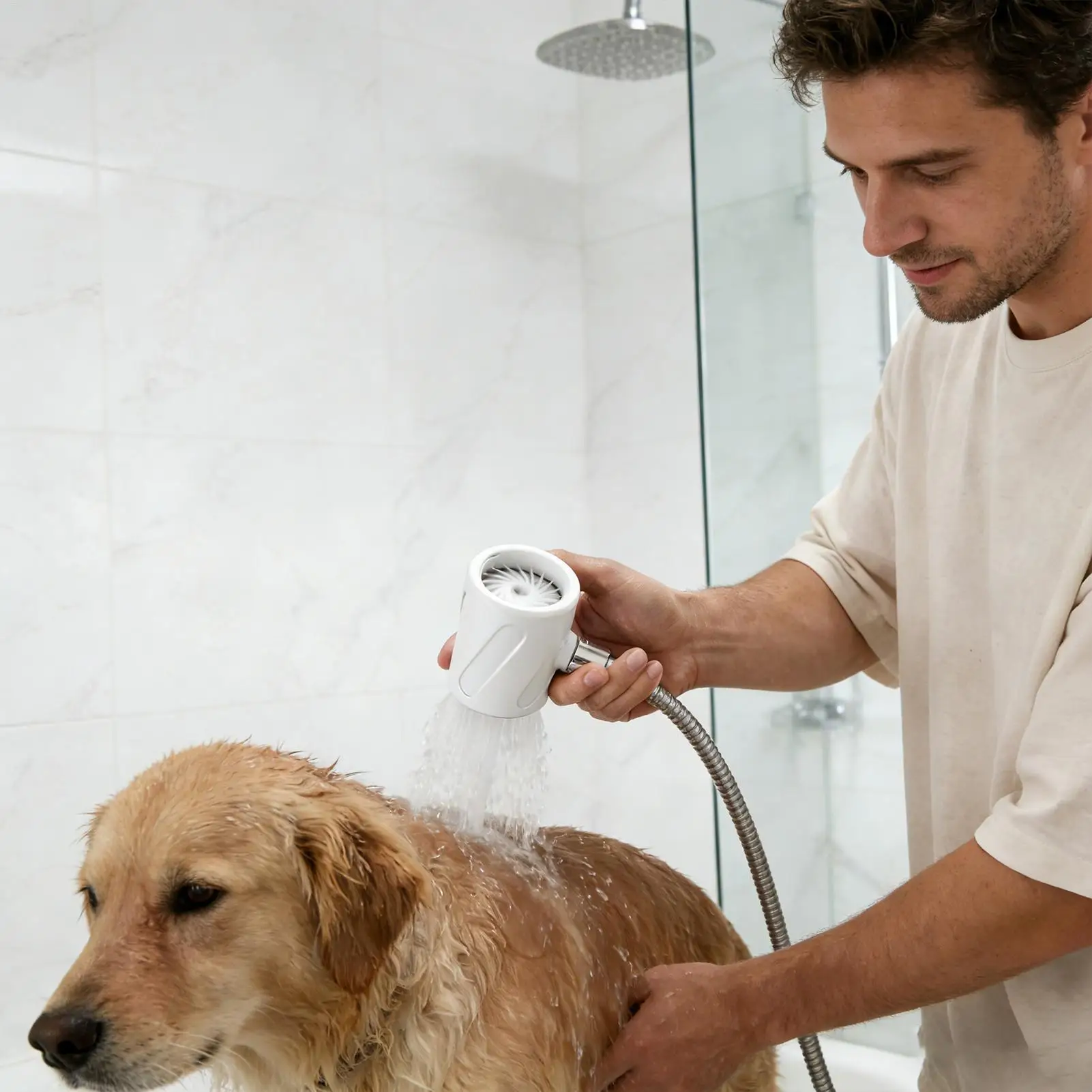 

Men Shower Head Coarse Hole Handheld Universal Massager Mens Spiral Shower Head Massager For Family Apartment Home RV Camper