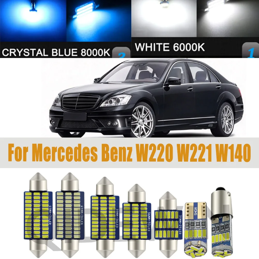 Car Interior LED Light For Mercedes Benz W220 W221 W140 S Class S280 S300 S320 S350 S420 S450 S500 S550 S600 S55 S63 S65 Canbus
