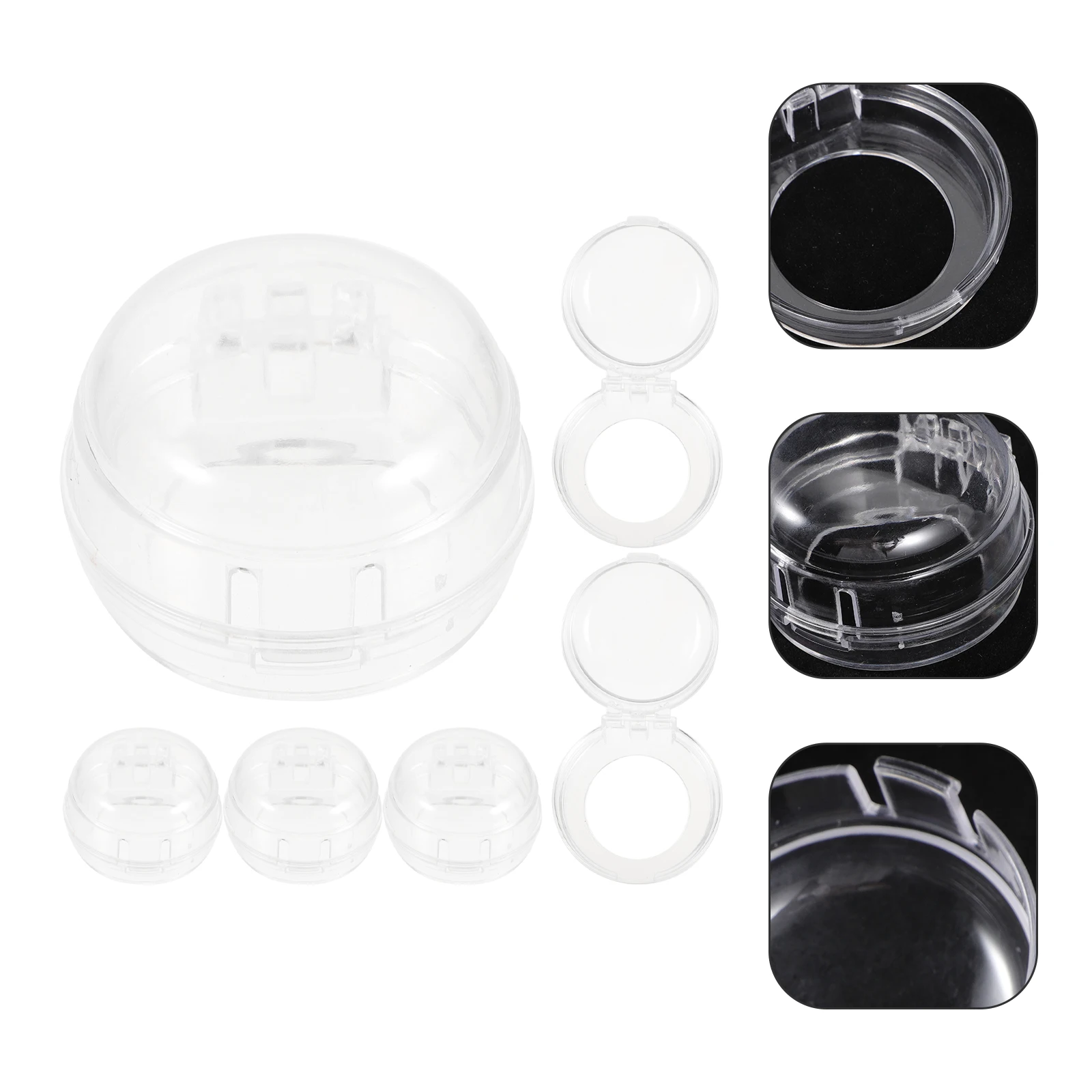 6 stks Transparante Knop Covers voor Kind De Meeste Apparaten Gasfornuis Knop Sloten Wasmachine Computer Protectors Huishouden