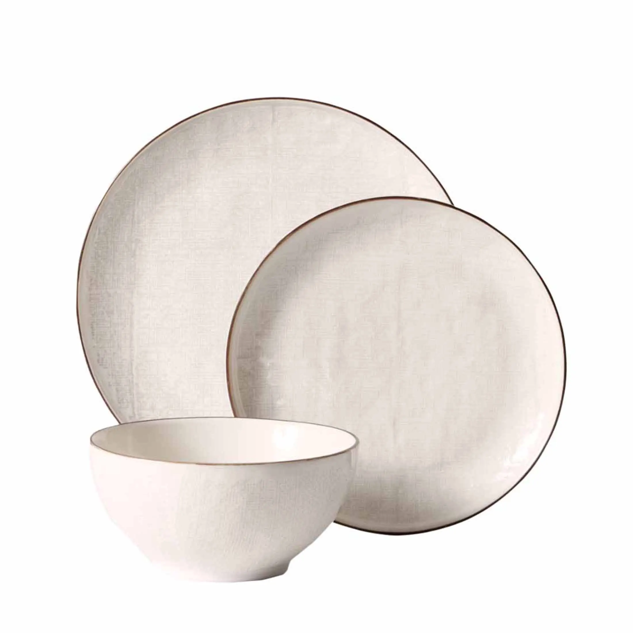 

Stoneware Cream Murphy 12-Piece Dinnerware Set for Everyday Use