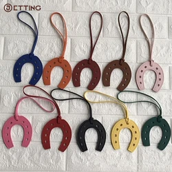 1PCS Women And Girls PU Leather Horse Hoof Horseshoe Keychain Handbag Key Chains Keyring Holder Charm Bag Purse Accessories