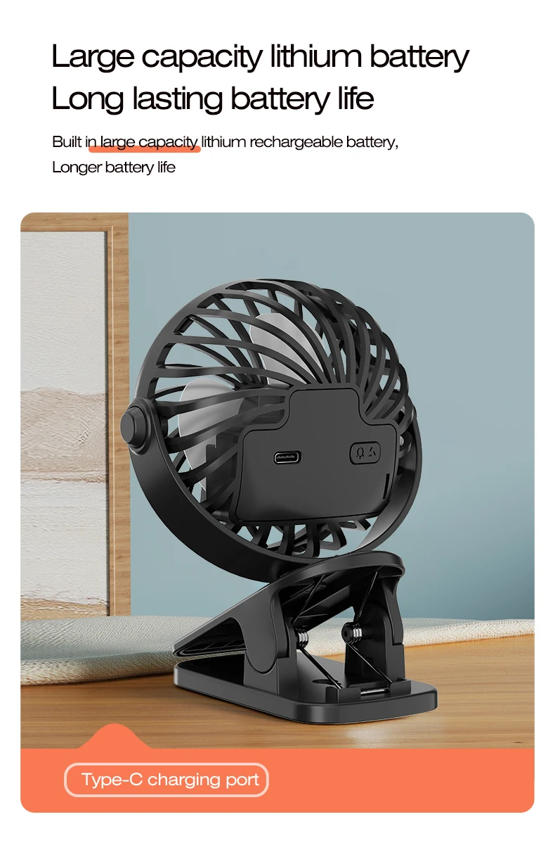 Ventilatore a clip portatile con rotazione e luce notturna_voghion.com