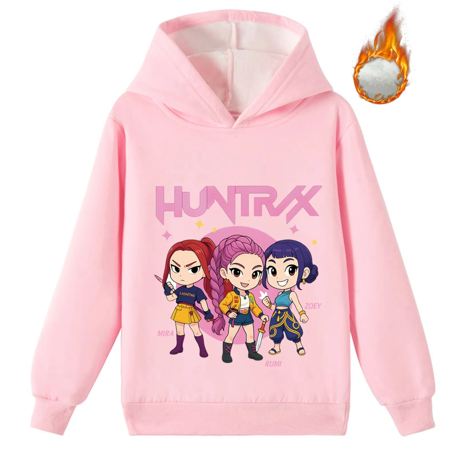 

Детские толстовки унисекс Kpop Demon Hunters, теплые топы, зимняя толстовка с длинными рукавами для детей от 2 до 14 лет