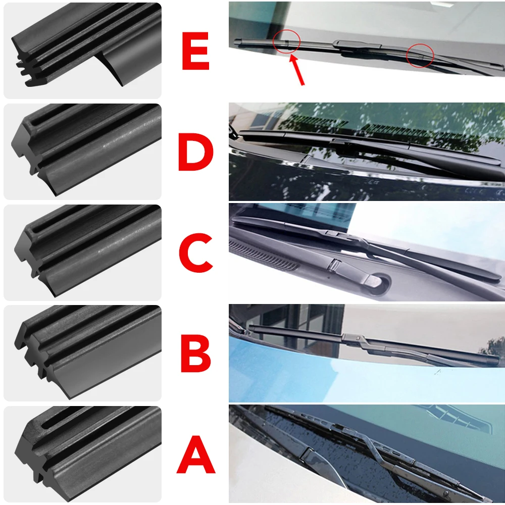 Windscreen wipers Insert Rubber strip Refill Five types For toyota volkswagen volvo KIA BMW wiper blade Car vehicle Accessories