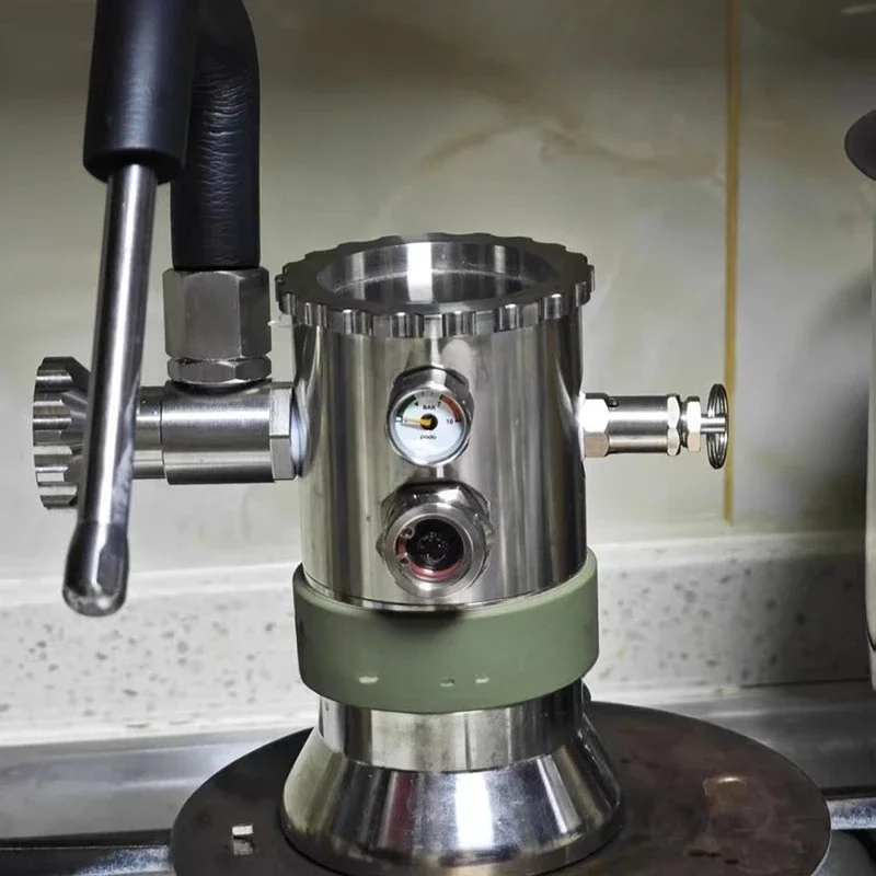 Pot stainless steel  coffee latte milk foam machine accessories, outdoor camping mini latte flower