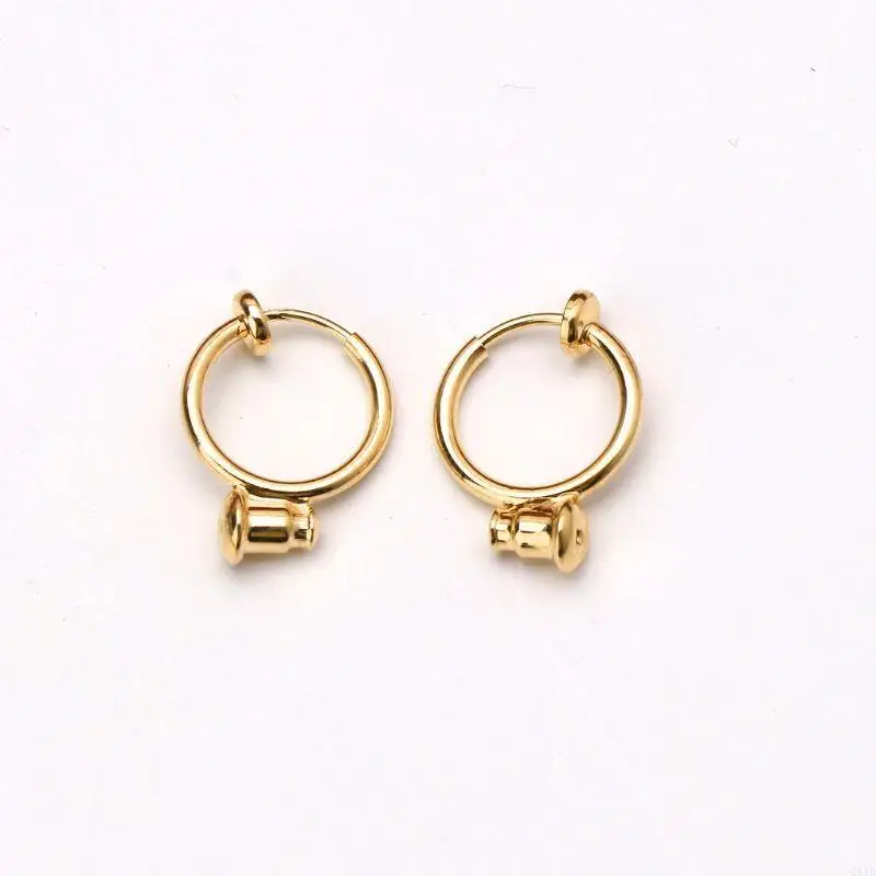 

Clip On Circle Hoop Earrings Converters for DIY Handmade Earring Jewelry Making