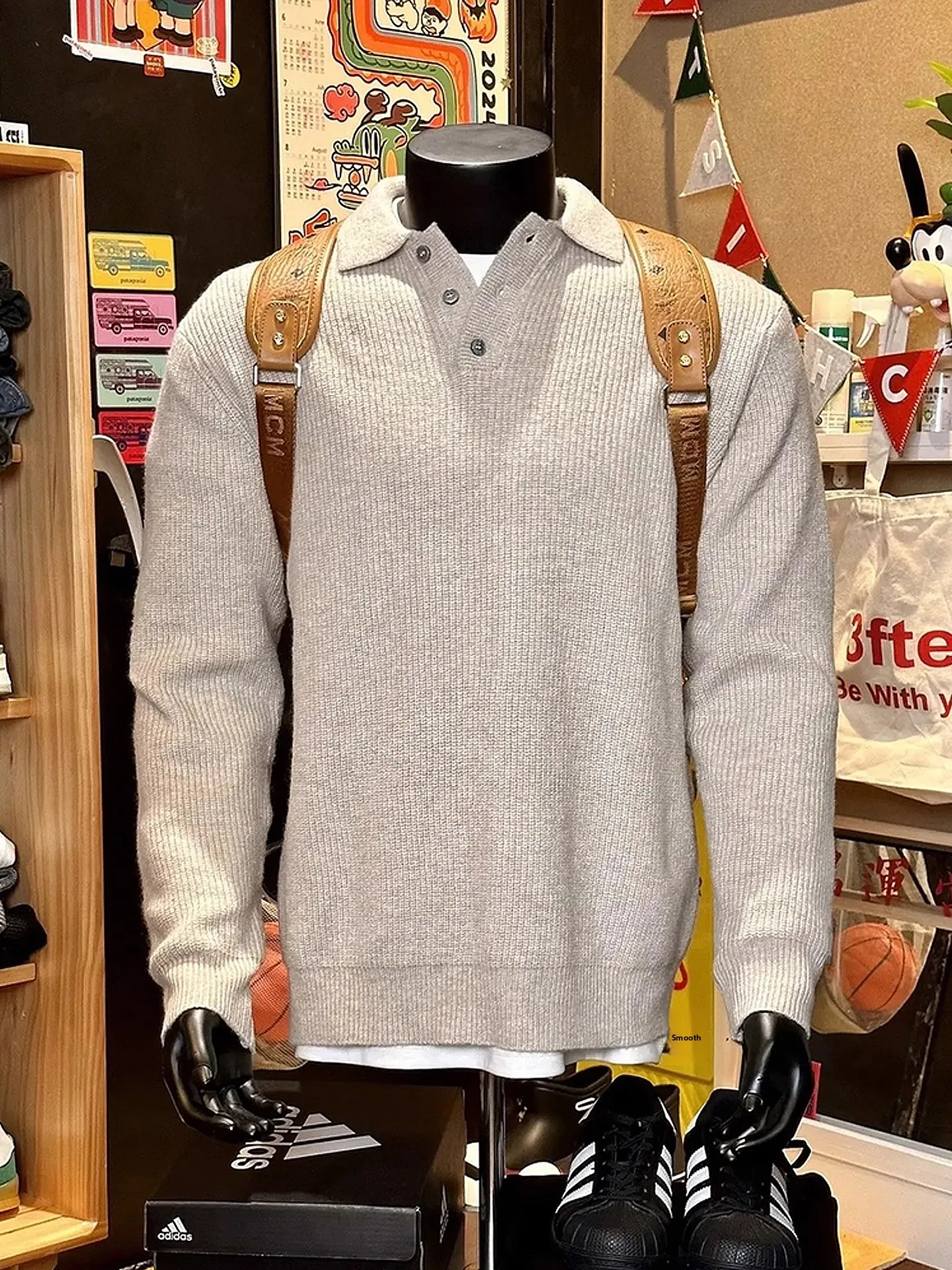 

Мужской вязаный свитер-поло Olive Sea Gull, винтажный американский стиль, базовый слой, осенний сезон