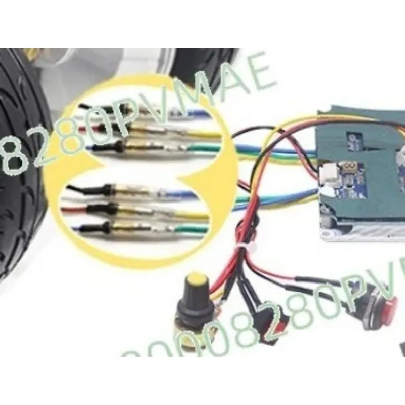 

6-inch Brushless Hub Motor 156T Gear Reduction DC Speed Controller High Torque Track Medical Food Cart