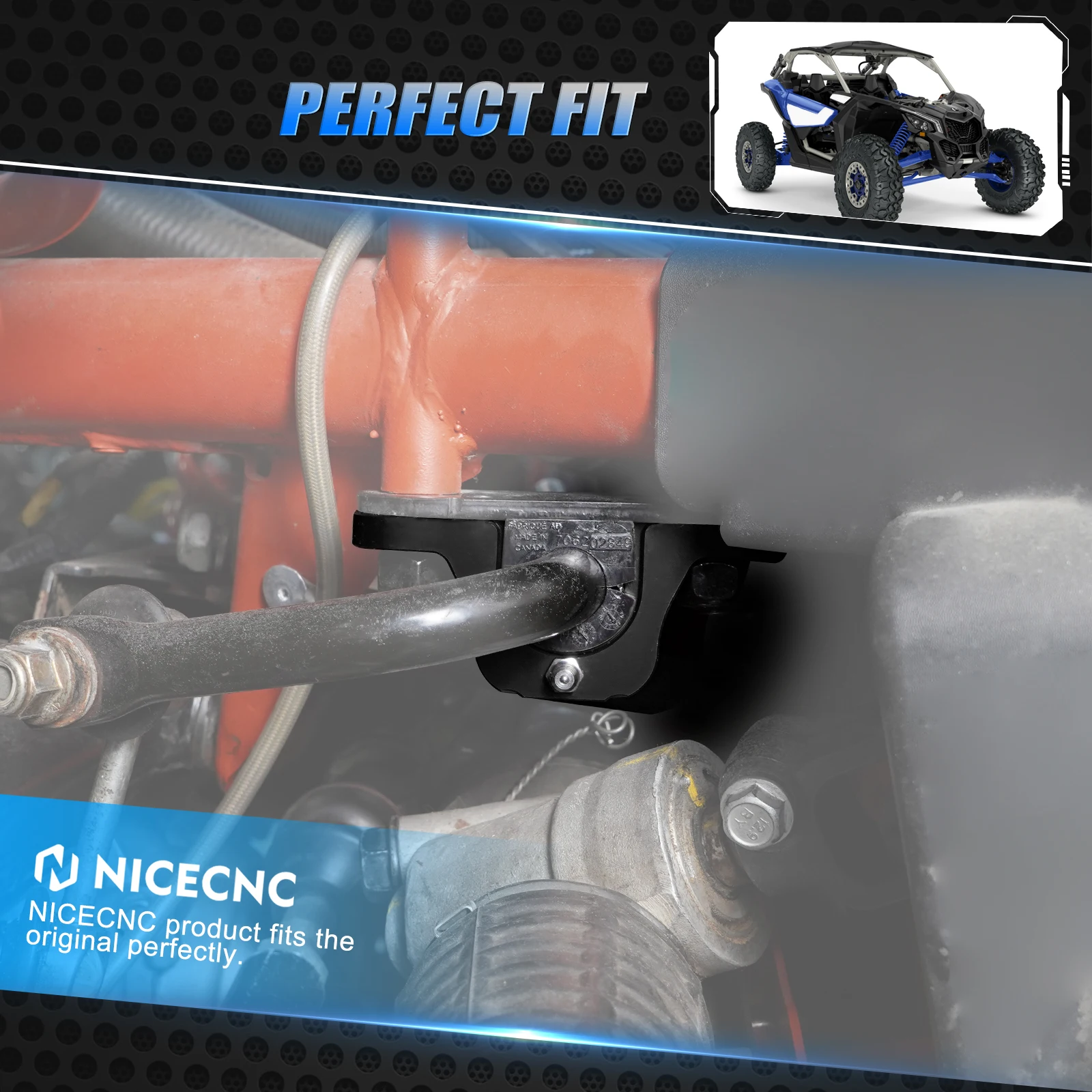 NICECNC Vordere Stabilisatorhalterungen für CAN Am Maverick X3 Max R 4x4 Turbo DPS 2017-2023 Aluminium UTV Zubehör – Detail 16