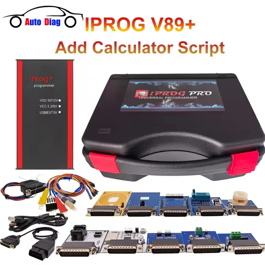 Iprog V89 Pro Iprog+ V87 Full с адаптером зонда Поддержка IMMO Пробег Подушка безопасности ECU PK Carprog/Digiprog/Tango с ящиком для инструментов
