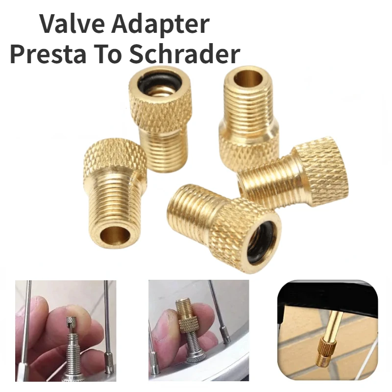 4/8/10/20pcs Bicycle Valve Adapter Convert Presta To Schrader Bike Pump Tire Adaptors High Quality Tire Transfer Valve Bike Part