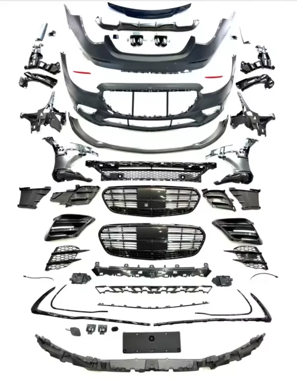 

Stylish Upgrade Body Kit For W223 Upgrade To BRABU S Style 2021-2023'Year For Mercedes Benz Front Bumper Complete Assembly Set